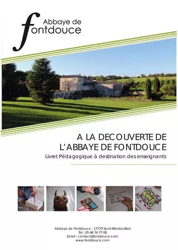 Livret pedagogique abbaye de Fontdouce 2017 2018