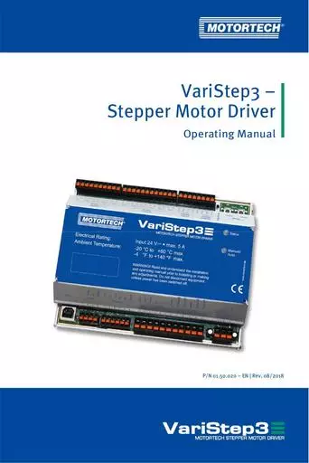 MOTORTECH Manual VariStep3 01 50 020 EN 2018 08 WEB