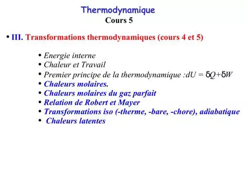 Cours thermodynamique 5