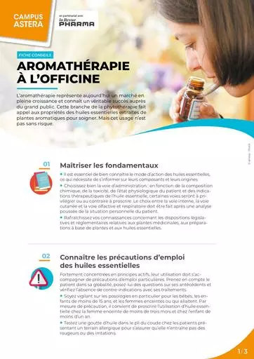 Astera fiche Aromatherapie officine