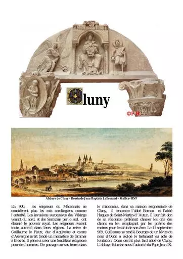Cluny abbaye et cadran solaire