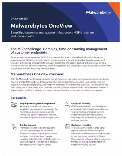 Malwarebytes oneview data sheet en
