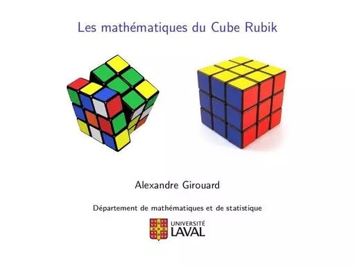 Les mathématiques du cube rubik