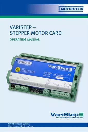 MOTORTECH Manual VariStep 01 50 003 EN 2014 11 WEB
