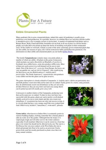 Edible ornamental plants