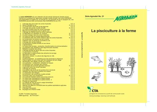 Agrodok   21   La pisciculture a la ferme
