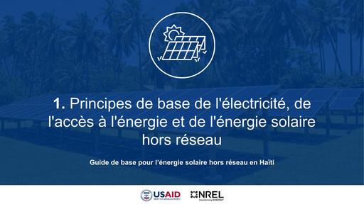 NREL 1 electricite energie hors reseau