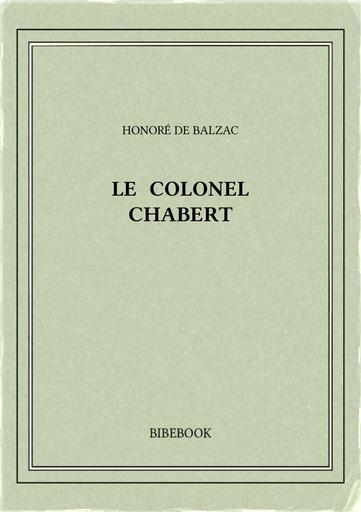 Balzac honore de   le colonel chabert