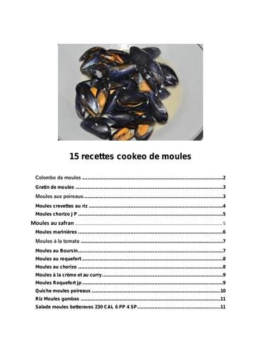 PDF MOULES au Cookeo