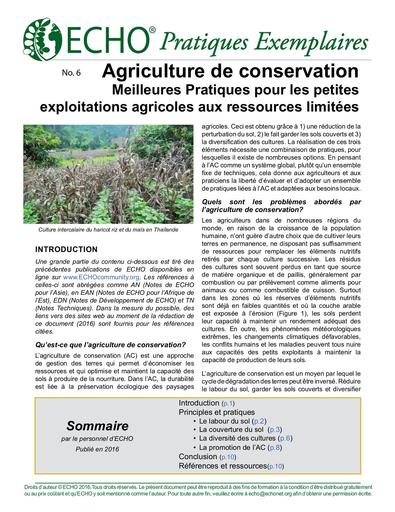 ECHO bpn 6 agriculture de conservation