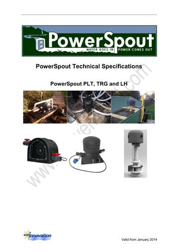 PS powerspout Technical Specifications Jan 2014