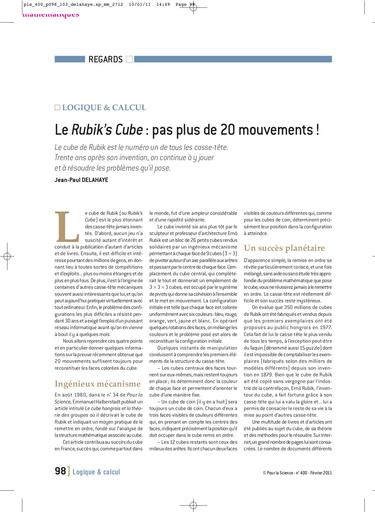 Rubiks cube   pas plus de 20 mouvements