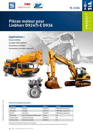 Pieces moteur pour Liebherr D924TI E D936 56542