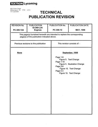 Lycoming IO 360 L2A IPC 306 12