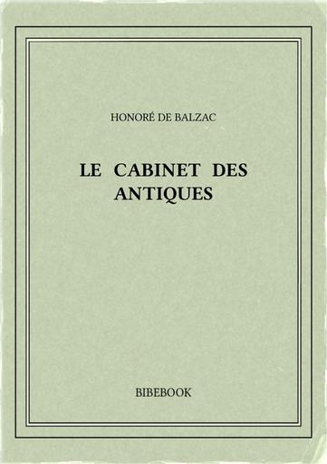 Balzac honore de   le cabinet des antiques