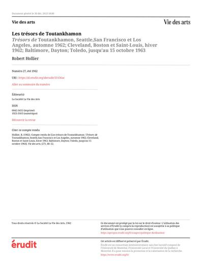 Tresors de Toutankhamon