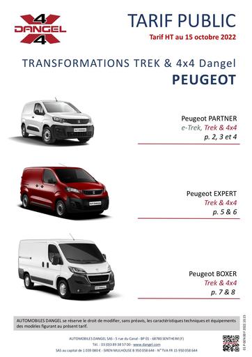 Dangel 4x4 FR Peugeot Tarif France au 15 12 2022