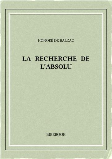 Balzac honore de   la recherche de l absolu