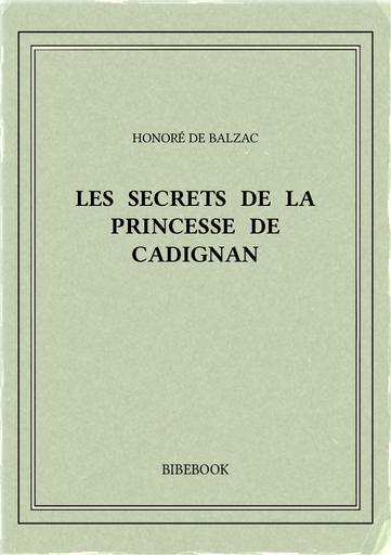 Balzac honore de   les secrets de la princesse de cadignan