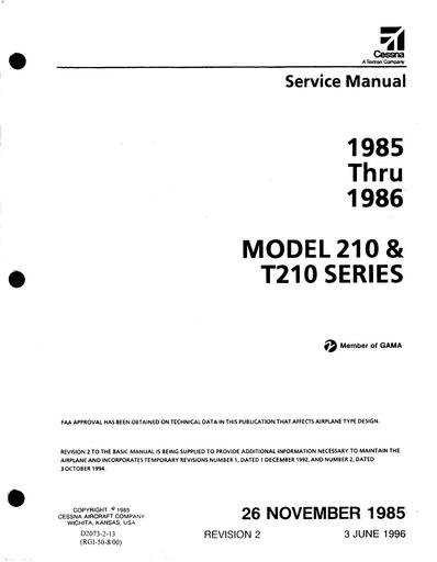 Cessna 210&T210 1985 1986 MM D2073 2 13