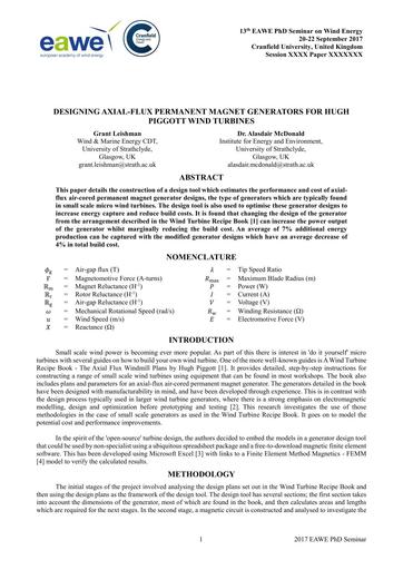 Piggott windmilll generator design