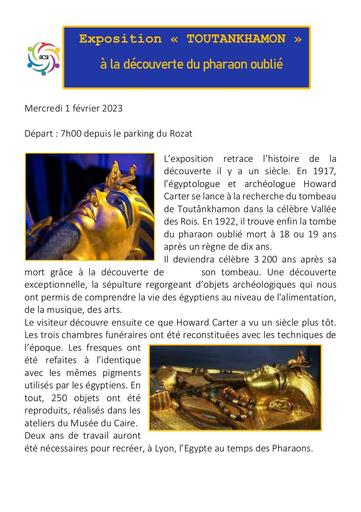 Exposition toutankhamon