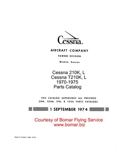 Cessna 210 C210K L T210K L 1970 1975 PartsCatalog v1974