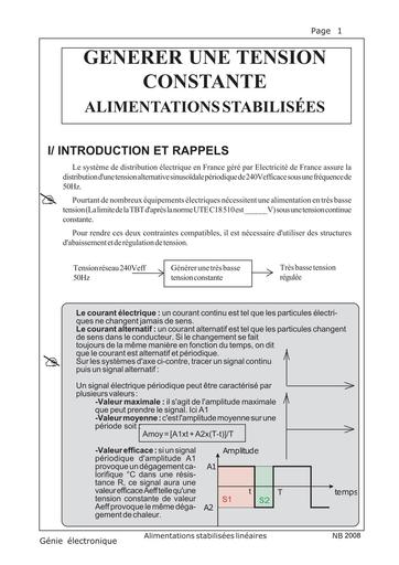 Cours alimentation stabilisée v2