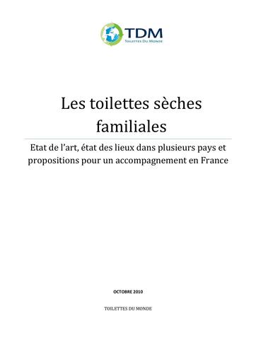 Toilettes seches familiales rapport 2010