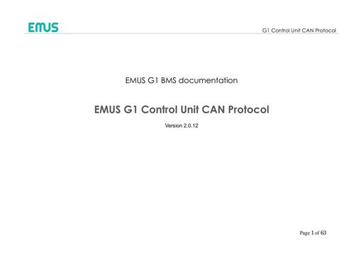 EMUS G1 BMS CAN Protocol v2 0 12