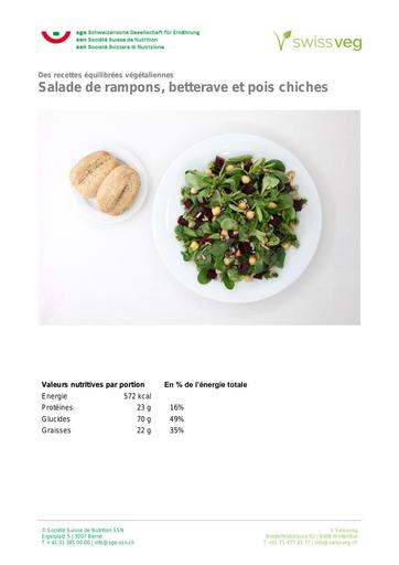 9  Recette Salade de rampons betterave et pois chiches