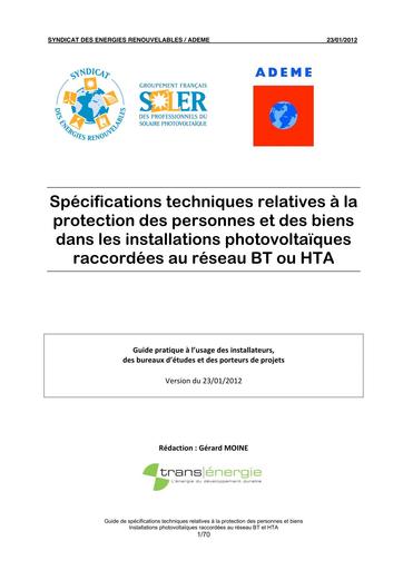 Protection des personnes et des biens pv raccorde bt et hta ser ademe 20120123