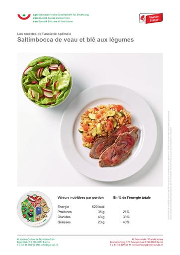 F Saltimbocca de veau ble aux legumes 2019