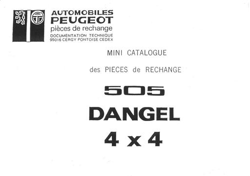 Peugeot 505 DANGEL pieces rechange