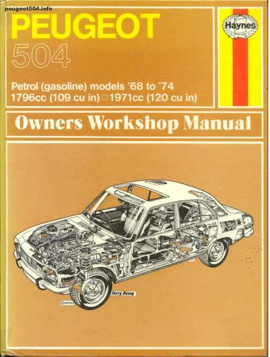 XN2KF6 Haynes peugeot 504 workshop manual