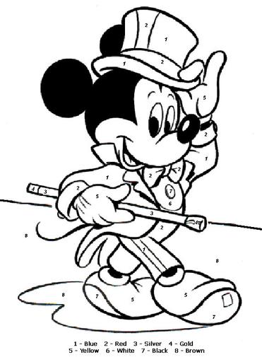 Coloriage magique mickey mouse maternelle