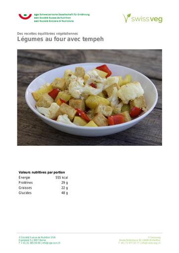 7 recette vegetalienne Legumes au four avec tempeh