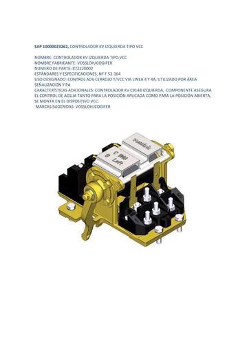 EETT   CONTROLADOR KV IZQ TIPO VCC