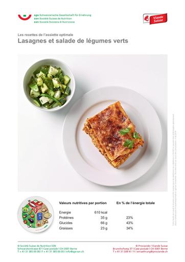 F Lasagnes et salade de legumes verts 2019