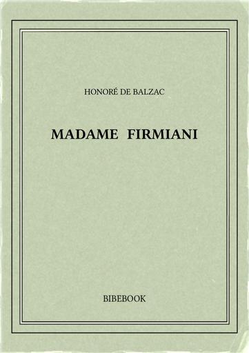 Balzac honore de   madame firmiani