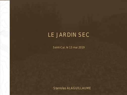 Conference St Cyr Jardin sec