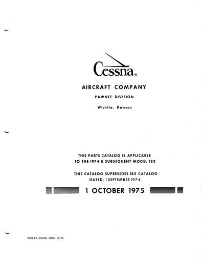 Cessna 182 1974 76 PartsManual