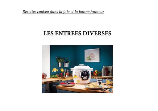 Entrees diverses cookeo