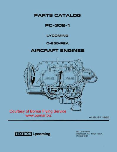 Lycoming 235 series Parts Catalogue pc 302 1