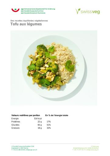 5  Recette Tofu aux légumes