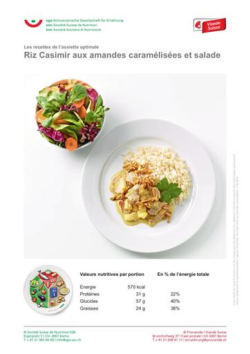 F Riz Casimir aux amandes caramelisees salade 2019