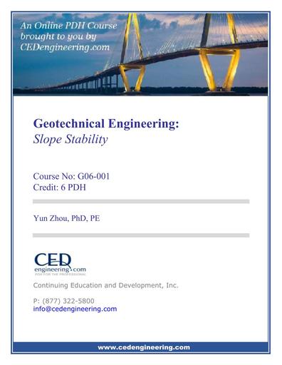 G06 001   Geotechnical Engineering   Slope Stability   US
