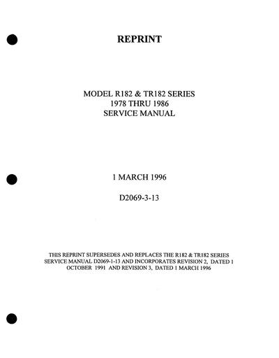 Cessna Reims R182andTR182 1978 1986 D2069 3 13