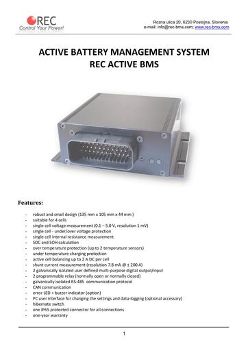 Manual ActiveBMS 4S RV