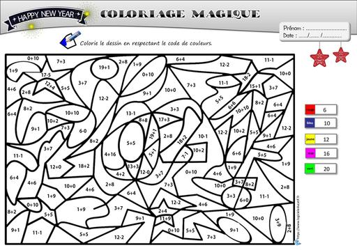 Coloriage magique 2021 cp